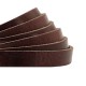 DQ leather flat 5mm Rocky road brown